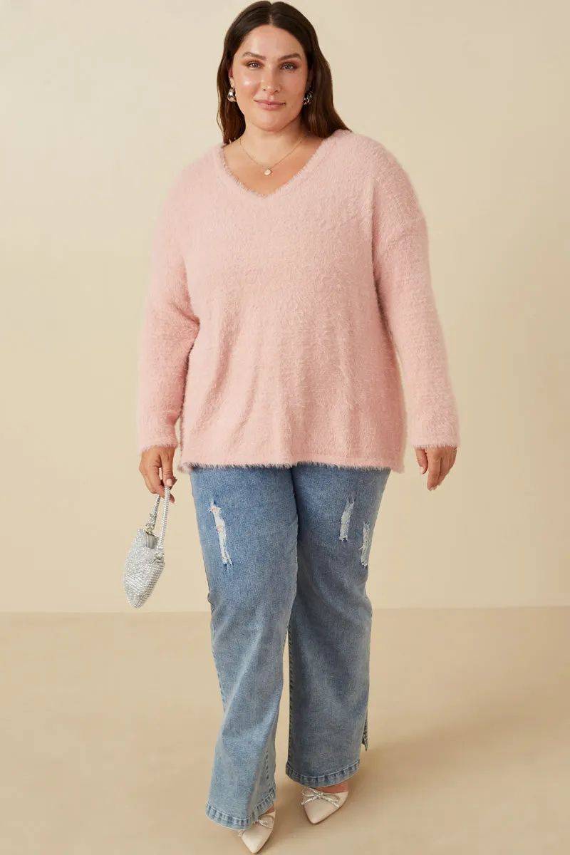 Mohair V Neck Sweater Top