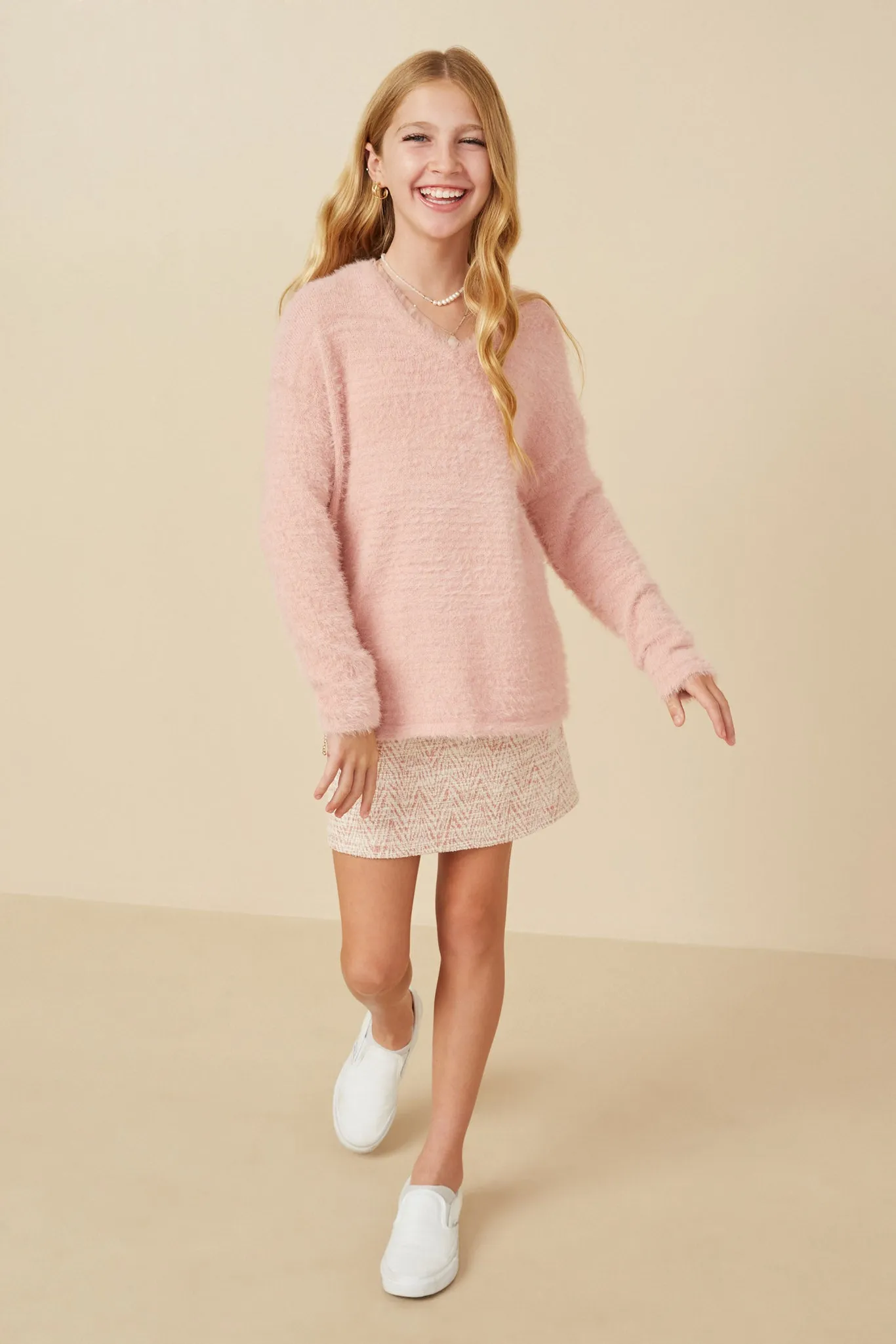 Mohair V Neck Sweater Top