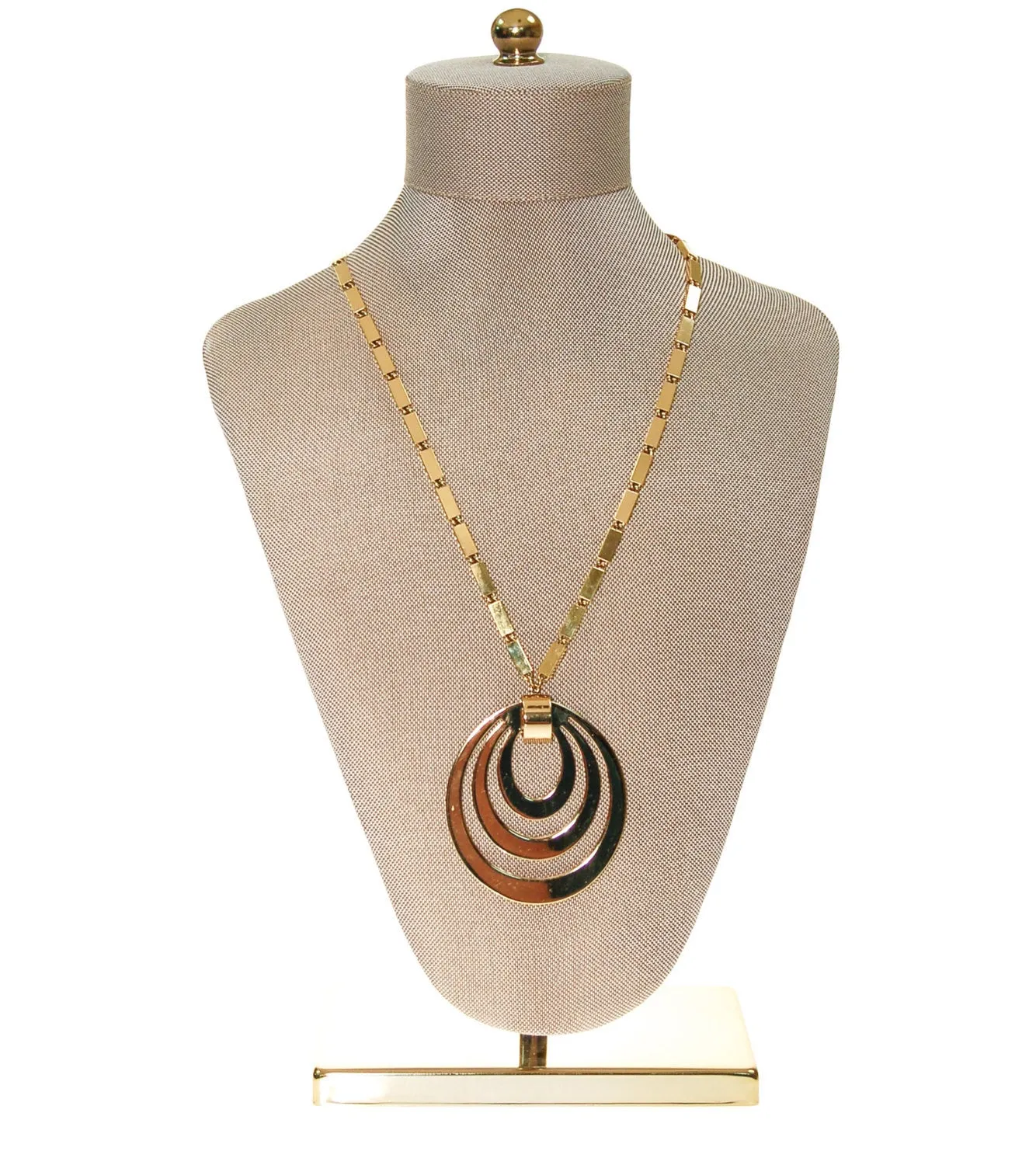 Monet Mad for Mod Bold Gold Statement Necklace