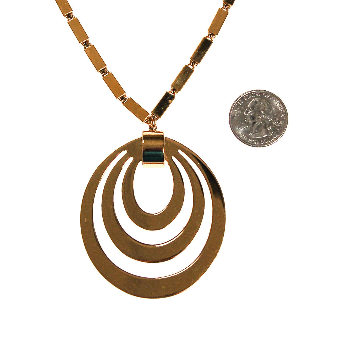 Monet Mad for Mod Bold Gold Statement Necklace