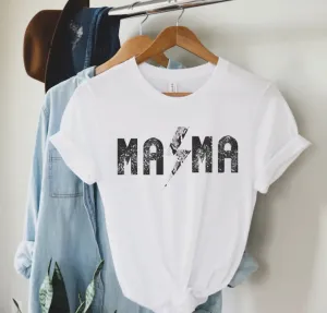 Mothers Day T-Shirt Rocker Mama Lightning Bolt