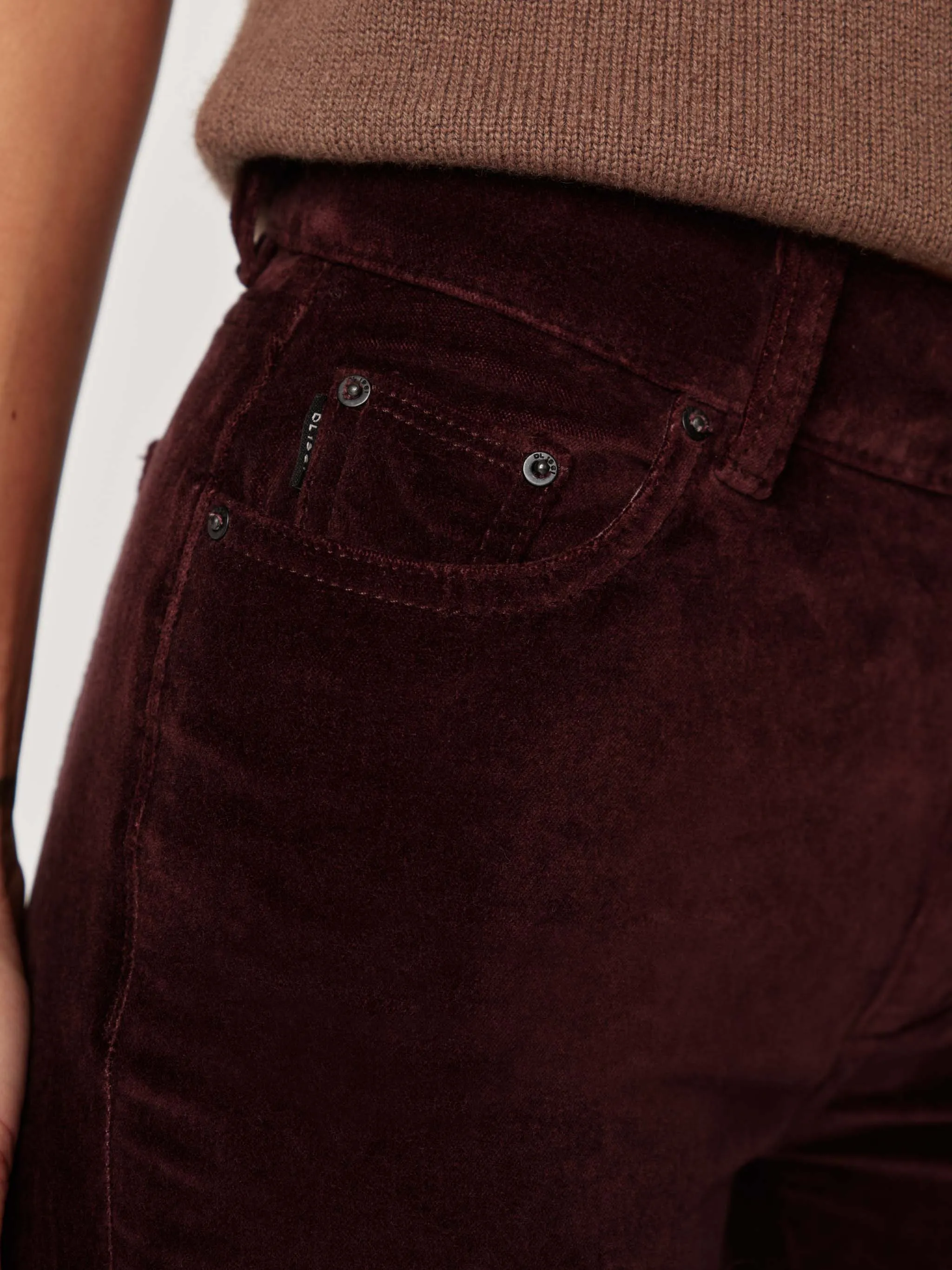 Mulberry Velvet Mara Straight Jean