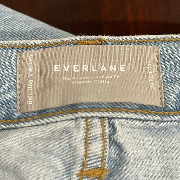 NEW Everlane The Relaxed Straight Fit Jeans in Vintage Sky Blue Size 29