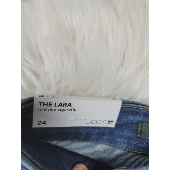 NEW JOE'S THE LARA FRONTIER MID-RISE CIGARETTE JEANS - SIZE 24