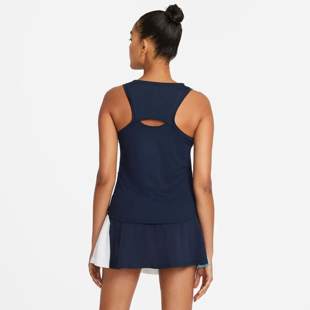 Nike Womens Dri-FIT Victory Tank (Obsidian/White)