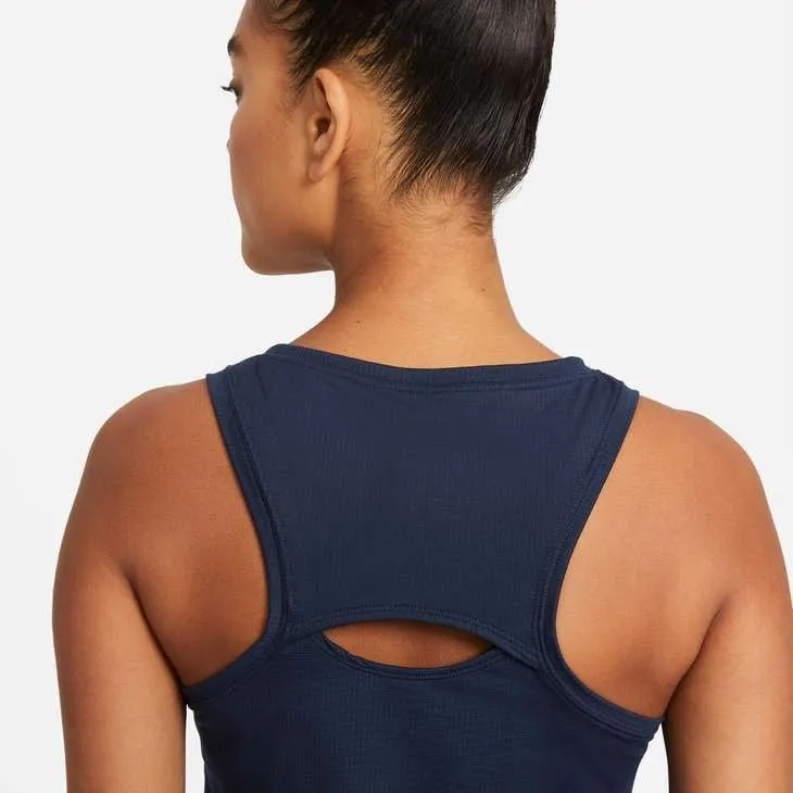 Nike Womens Dri-FIT Victory Tank (Obsidian/White)
