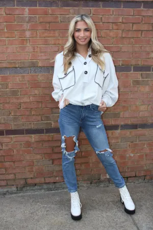 Not Basic- Super Ripped Jeans