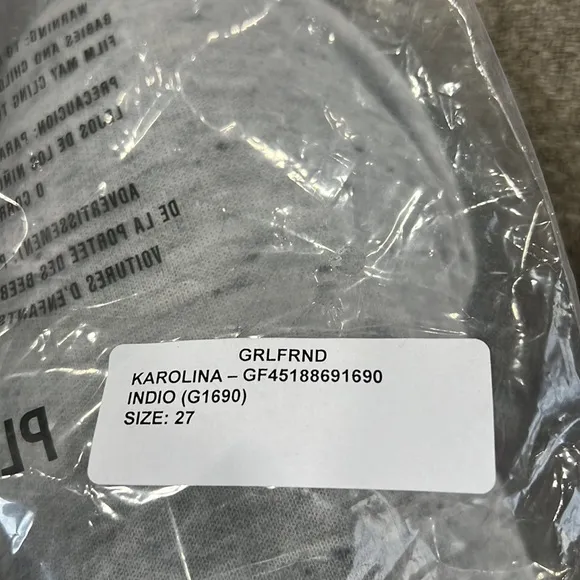 NWT $195 Grlfrnd Karolina High Rise Straight Crop Jeans
