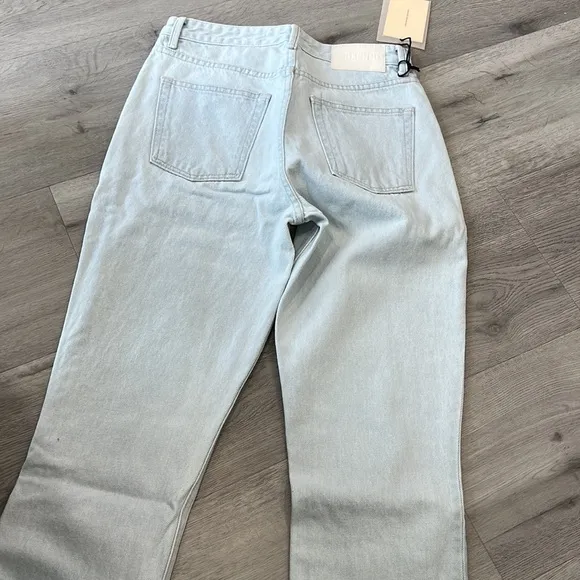 NWT $195 Grlfrnd Karolina High Rise Straight Crop Jeans