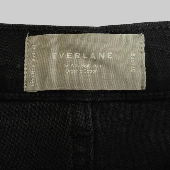 NWT Everlane The Way High Jean Womens 31 Long Coal Black