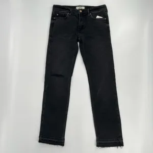 NWT Free People Faded Black Ripped Straight Leg Jeans Size 25 Junior’s