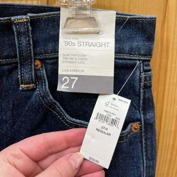 NWT GAP High Rise '90s Straight Jeans in Dark Indigo, 4/27
