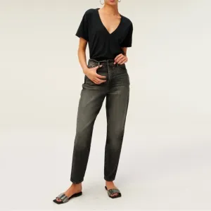 NWT Good American - Black Good Mom Jeans