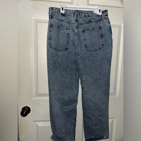 NWT good American women’s straight leg indigo wash jeans 31 12 denim