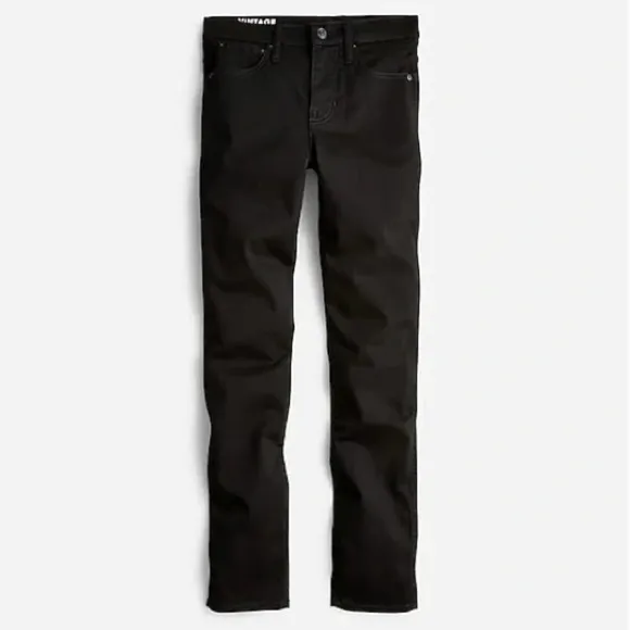 NWT J. Crew 9&quot; Vintage Slim Straight Jeans 29 8 Black High Rise J.Crew BB767