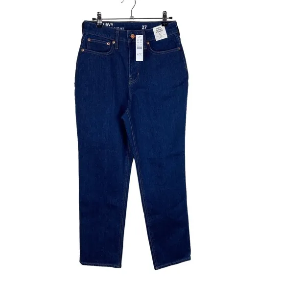 NWT J Crew Curvy Classic Straight Leg High Rise Jeans Women’s Size 27