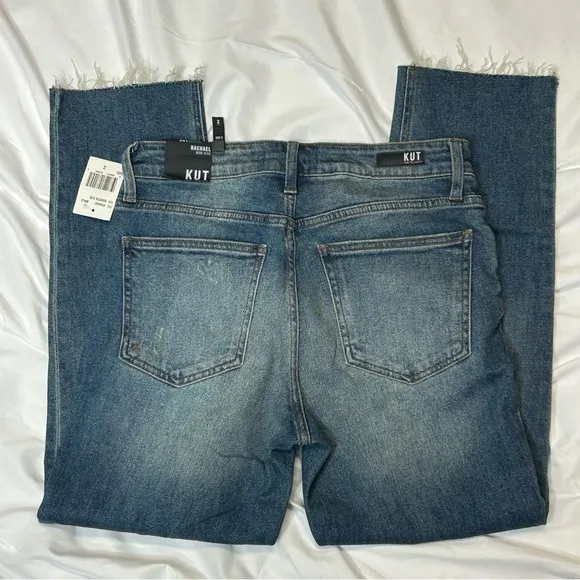 NWT - KUT From The Kloth, Rachael Ripped Raw Hem Mom Jean, 2