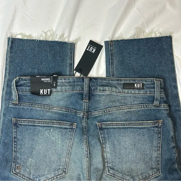 NWT - KUT From The Kloth, Rachael Ripped Raw Hem Mom Jean, 2