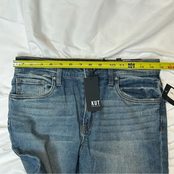 NWT - KUT From The Kloth, Rachael Ripped Raw Hem Mom Jean, 2