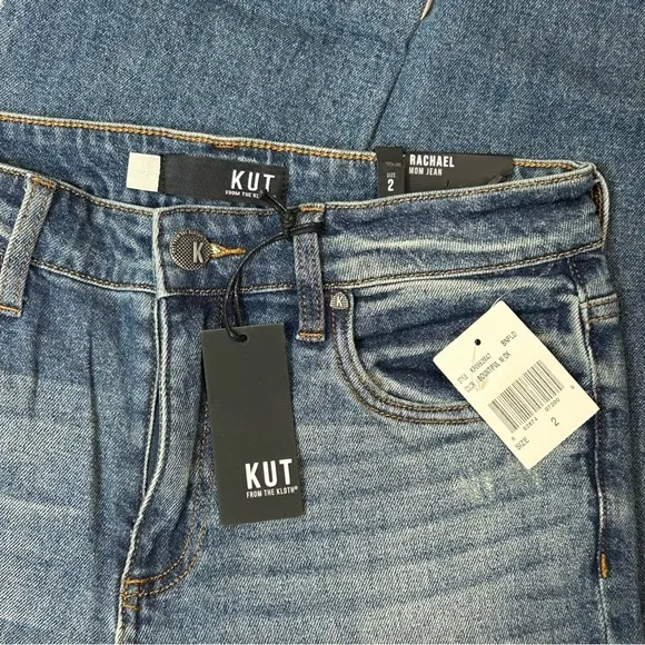 NWT - KUT From The Kloth, Rachael Ripped Raw Hem Mom Jean, 2