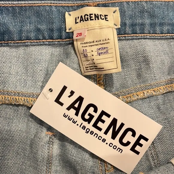 NWT L’agence Bridget High Rise Slouch Straight Mystic 28