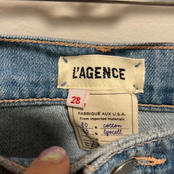 NWT L’agence Bridget High Rise Slouch Straight Mystic 28