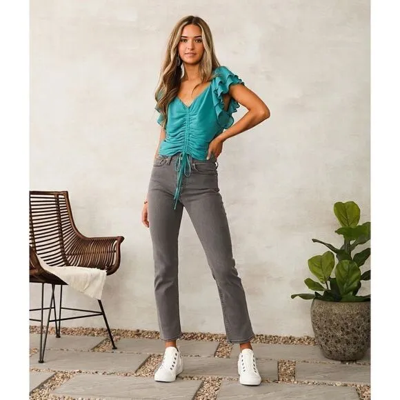 NWT Levi's Wedgie Straight Cropped Jeans in Cosmic Comet, Size 00 X Short, 24x28