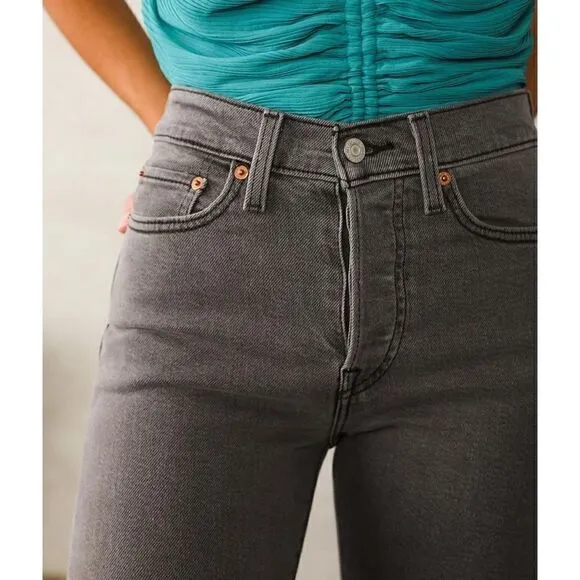 NWT Levi's Wedgie Straight Cropped Jeans in Cosmic Comet, Size 00 X Short, 24x28
