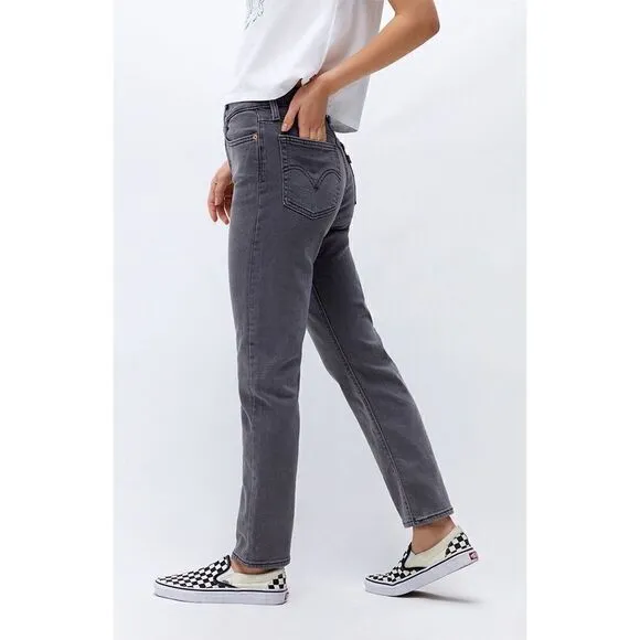 NWT Levi's Wedgie Straight Cropped Jeans in Cosmic Comet, Size 00 X Short, 24x28