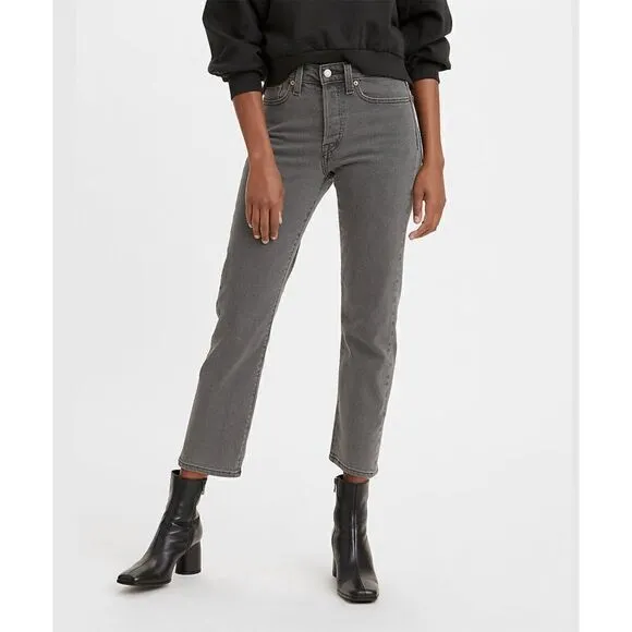 NWT Levi's Wedgie Straight Cropped Jeans in Cosmic Comet, Size 00 X Short, 24x28