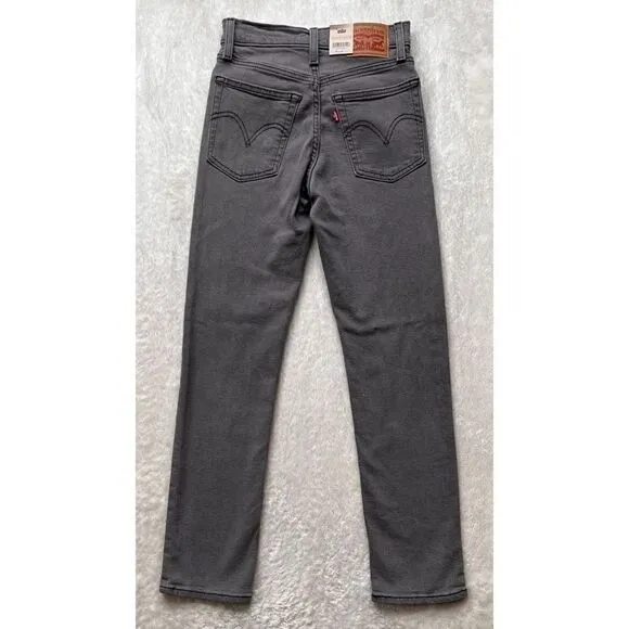 NWT Levi's Wedgie Straight Cropped Jeans in Cosmic Comet, Size 00 X Short, 24x28