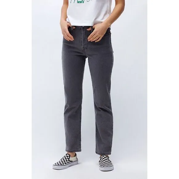 NWT Levi's Wedgie Straight Cropped Jeans in Cosmic Comet, Size 00 X Short, 24x28