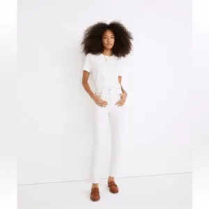 NWT Madewell The Perfect Vintage Jean White Size 32