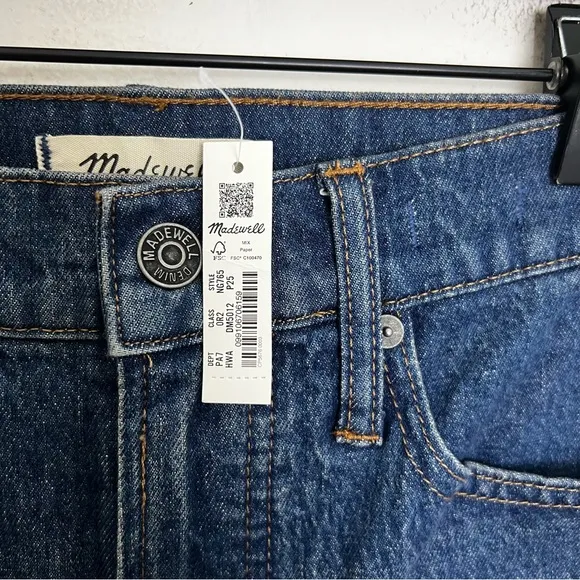 NWT MADEWELL- The Petite Perfect Vintage Jean in Haight Wash Denim