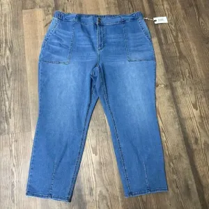 NWT Matilda Jane Good Hart Jeans Womens XXL 2XL Blue High Waist Straight Leg