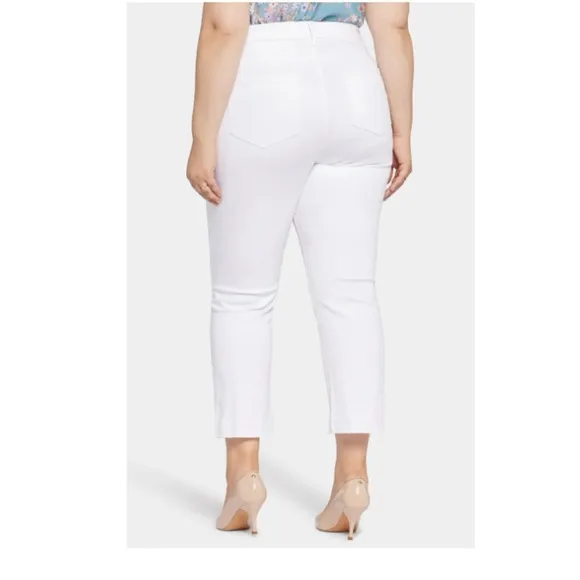 NWT NYDJ Marilyn Straight Ankle Jeans RELEASE HEM IN OPTIC WHITE