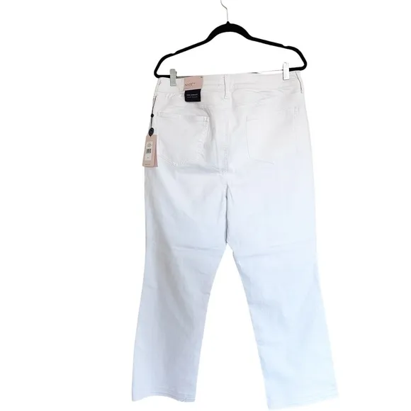 NWT NYDJ Marilyn Straight Ankle Jeans RELEASE HEM IN OPTIC WHITE