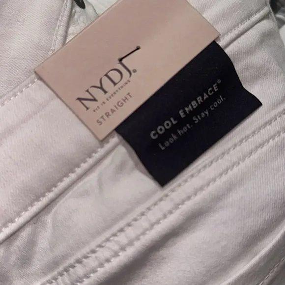 NWT NYDJ Marilyn Straight Ankle Jeans RELEASE HEM IN OPTIC WHITE