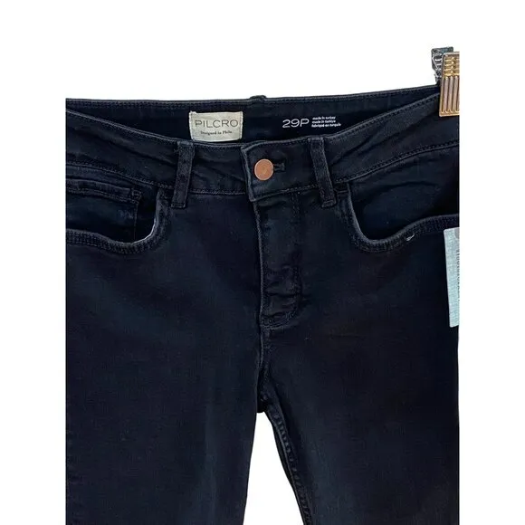 NWT Pilcro The Yaya Mid-Rise Straight Jeans Size 29P Retail $148