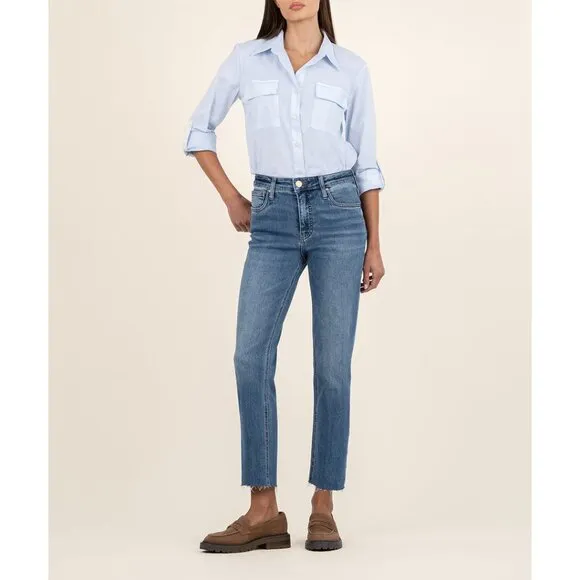 NWT Womens Size 16 or 18 KUT from the Kloth Blue Rachael High Rise Mom Jean NEW