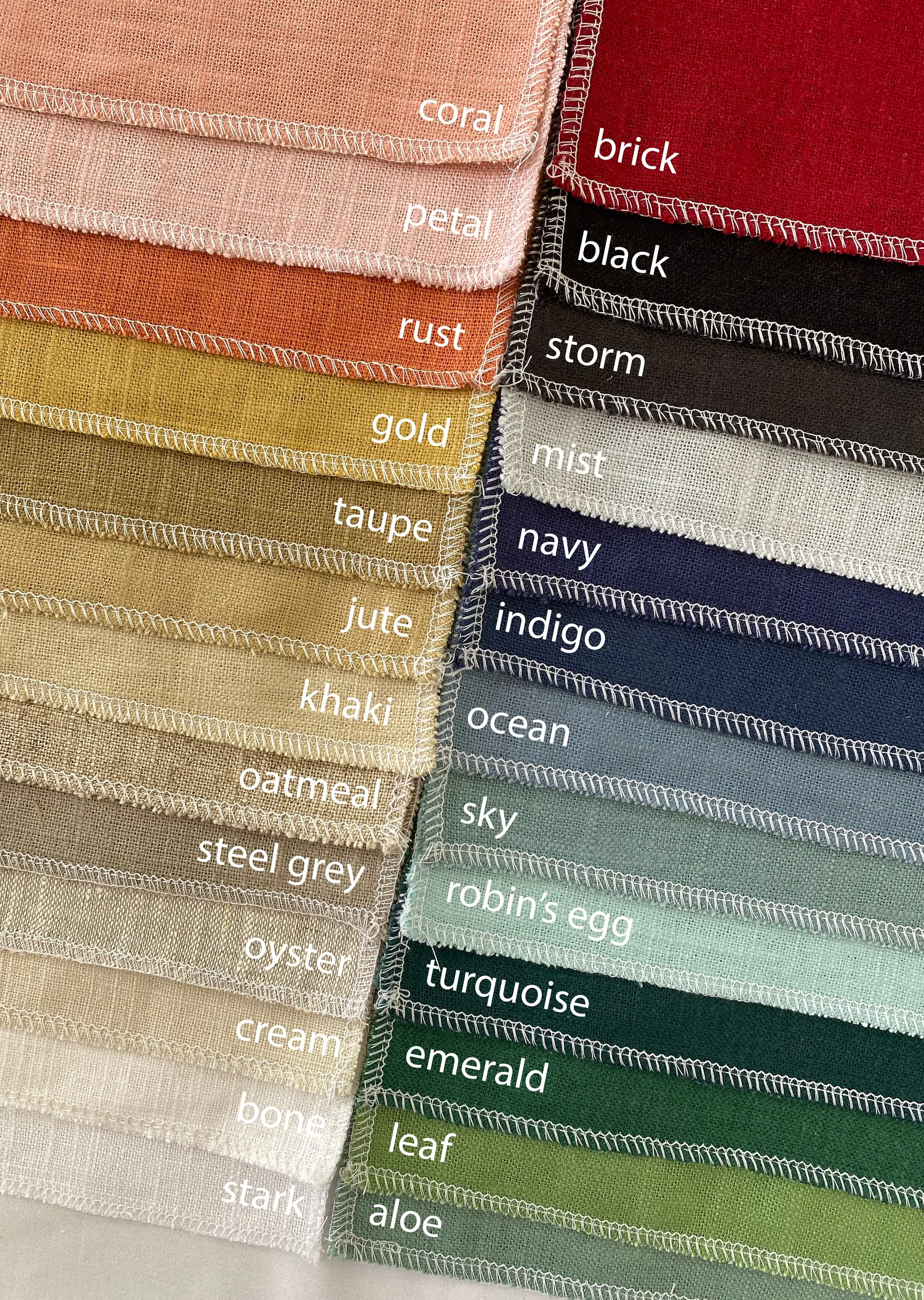 One Pair 102" Color Block Linen Panels, Knife Pleat, Color: Bone and Navy