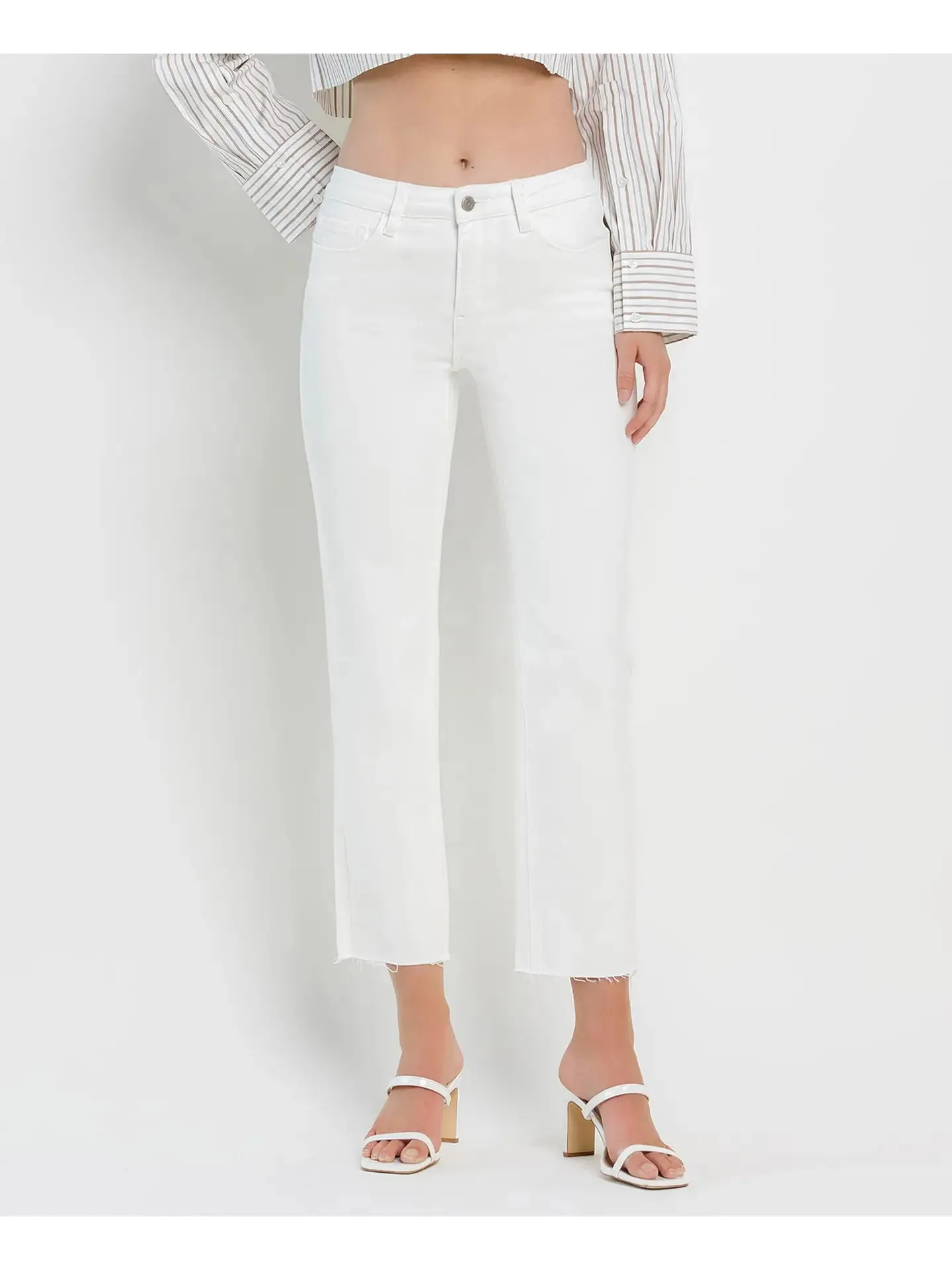 Optic White Jeans by Vervet