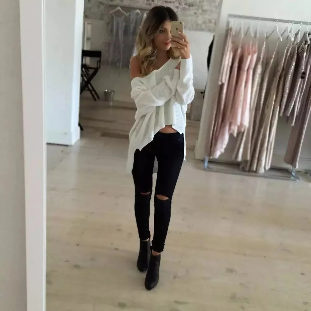 Oversize V Neck  Sweater