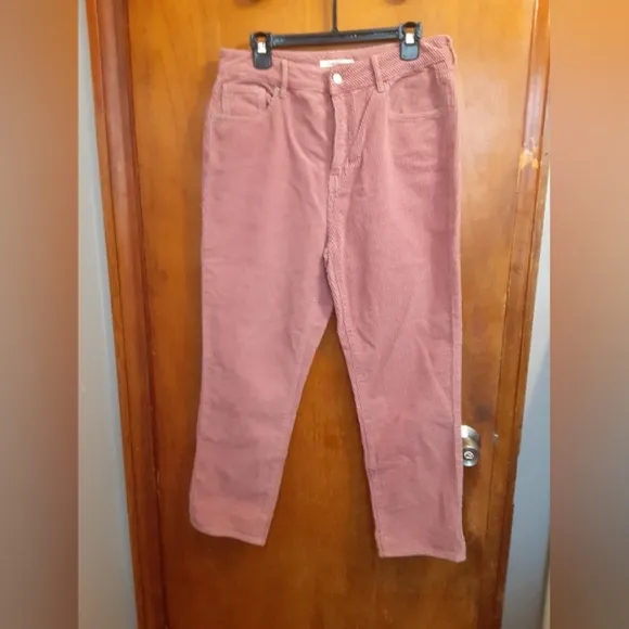 Pacsun NWT Women's Corduroy Rose Pink Mom Jeans 100%Cotton Size 30