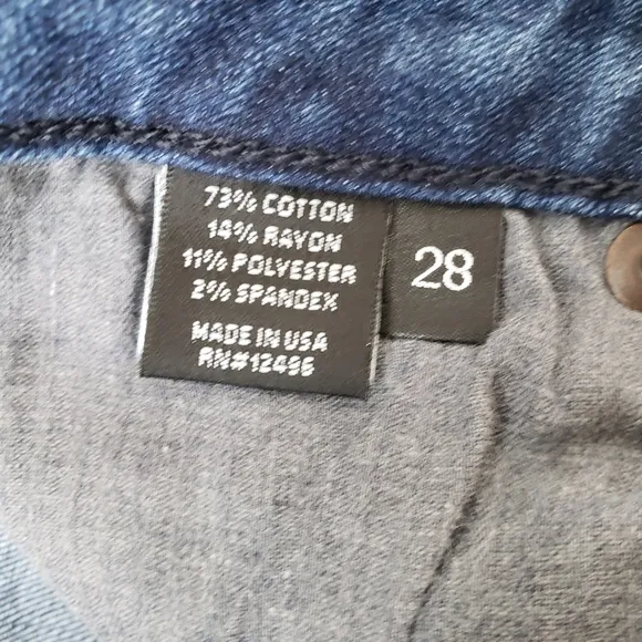 Parker Smith Womens Courtney Crop Mid Rise Denim Jeans Size 28