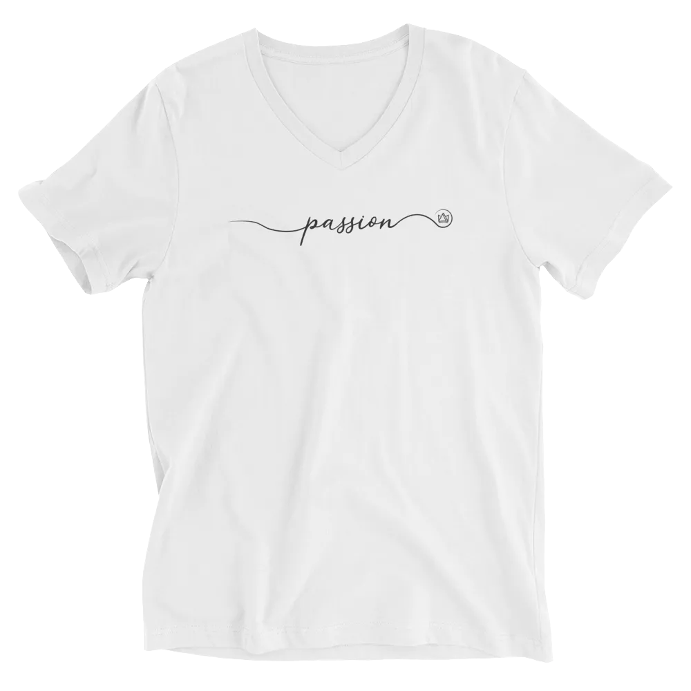 Passion Short Sleeve V-Neck T-Shirt White