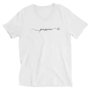 Passion Short Sleeve V-Neck T-Shirt White