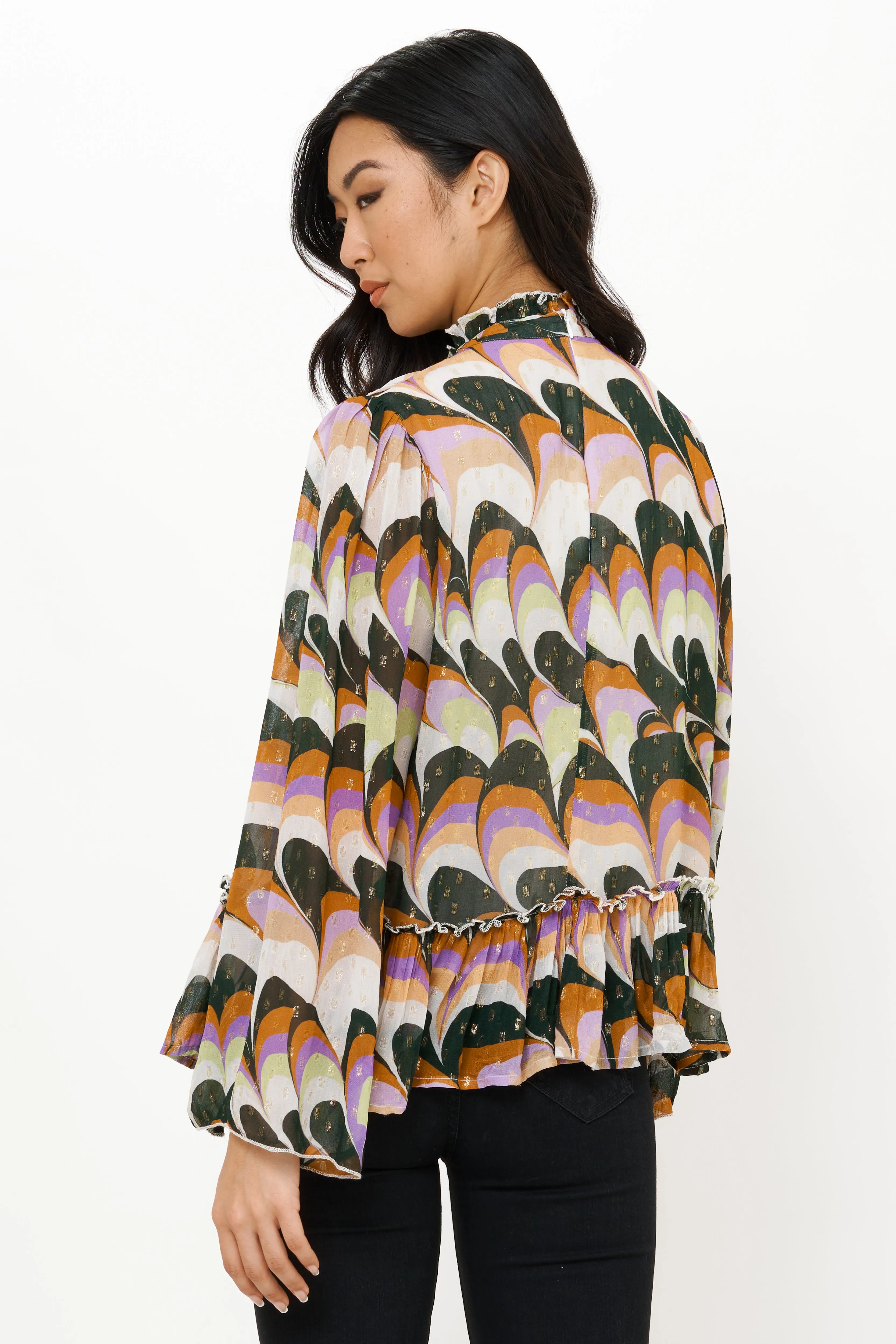 Peplum Blouse- Venice Lime