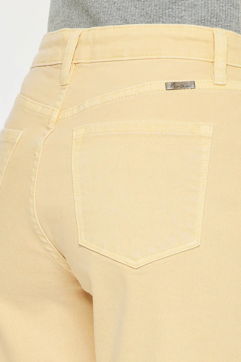 Peppermint High Rise Cropped Straight Leg Jeans