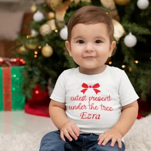Personalised Cutest Present Under the Christmas Tree Kid's Top